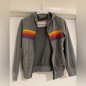 Aviator Nation hoodie, zip up sweatshirt. Sz 12 kids. Missing zipper